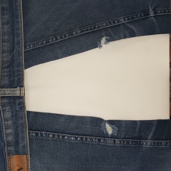 𝅺ACNE Lightly Distressed Medium Wash Deisgner Jeans Mid Rise - Picture 7 of 7